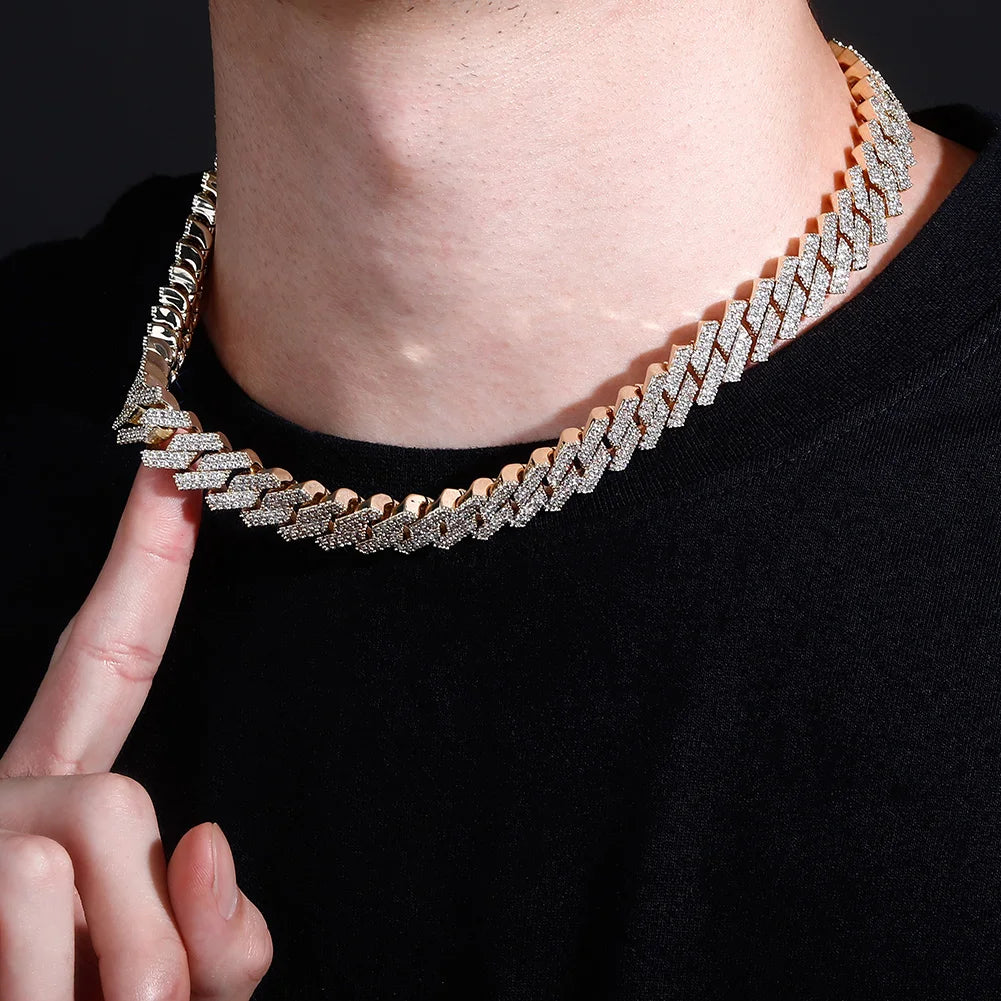 14MM PRONG CUBAN LINK CHAIN - GOLD