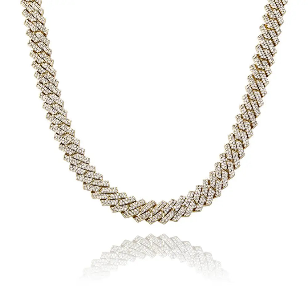 14MM PRONG CUBAN LINK CHAIN - GOLD