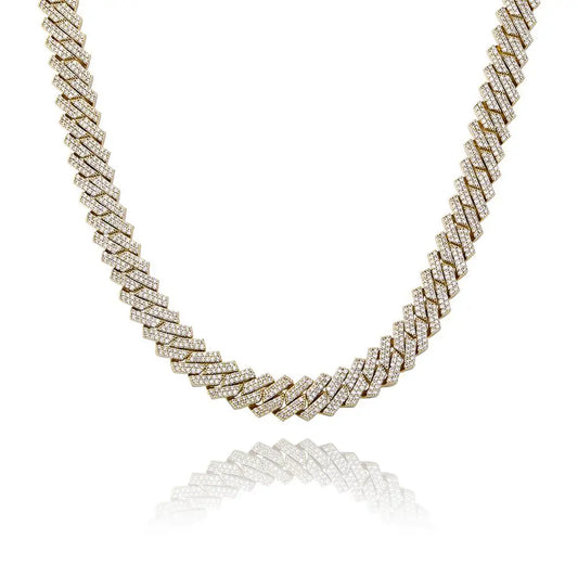 14MM PRONG CUBAN LINK CHAIN - GOLD