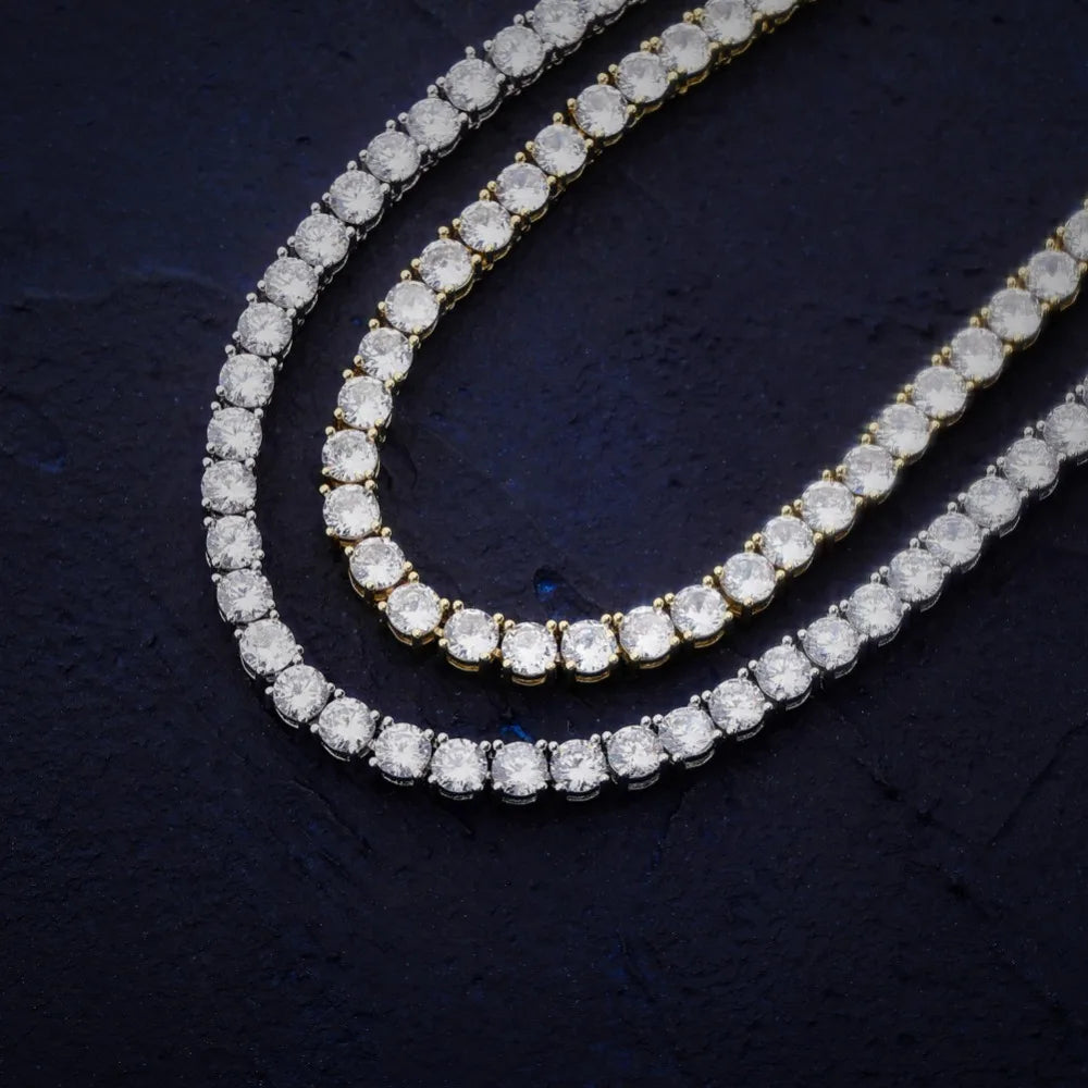 5MM TENNIS CHAIN - WHITE GOLD