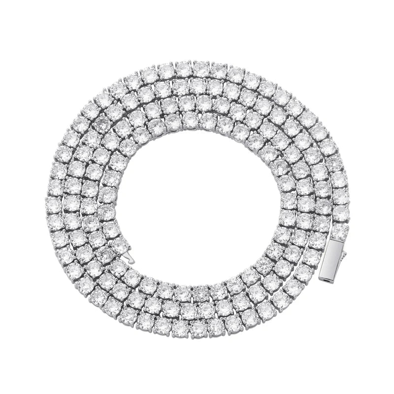 5MM TENNIS CHAIN - WHITE GOLD