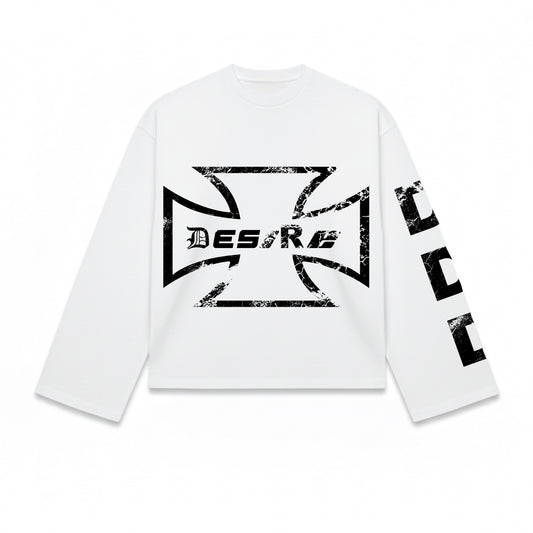 MALTESE CROSS LONGSLEEVE - WHITE